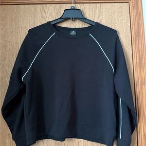 Danskin Black Sweatshirt with white Piping